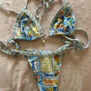 Multicolor Floral Bikini Set